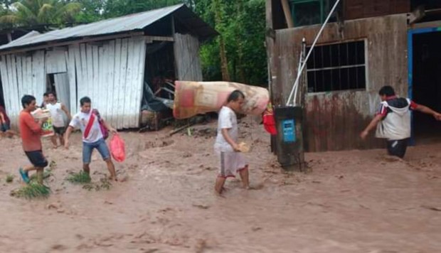  Desborde de quebrada en Tocache deja al menos 33 viviendas afectadas
