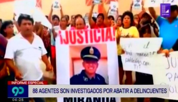  Hay 88 agentes investigados por abatir a delincuentes, informó la Policía Nacional