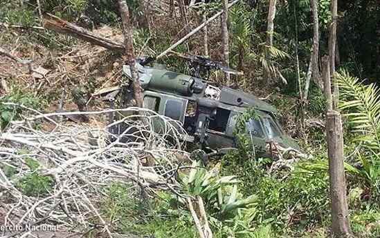  Helicóptero del Ejército Peruano se estrella y deja dos  muertos
