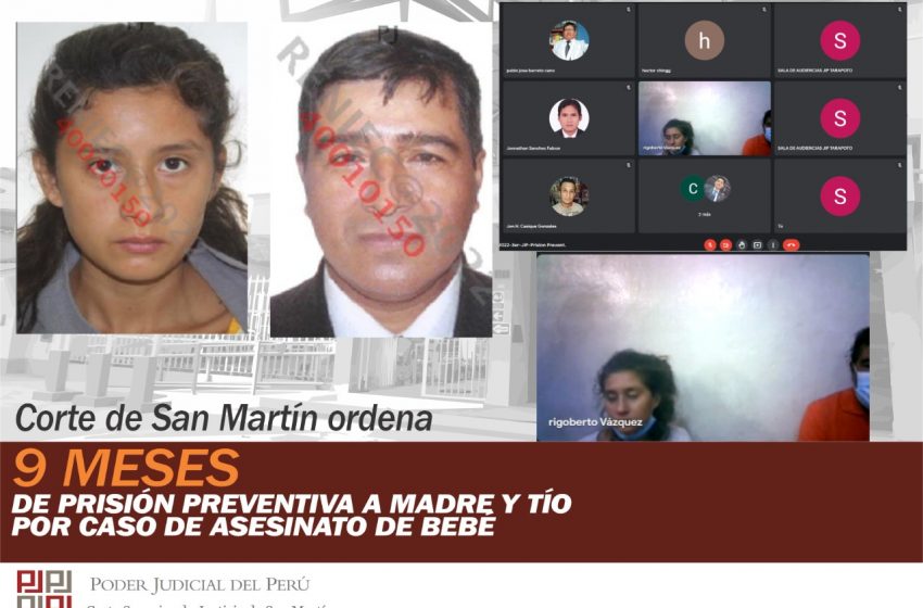  Nueve meses de prisión preventiva para pareja acusada de asesinar a un bebé en Pelejo