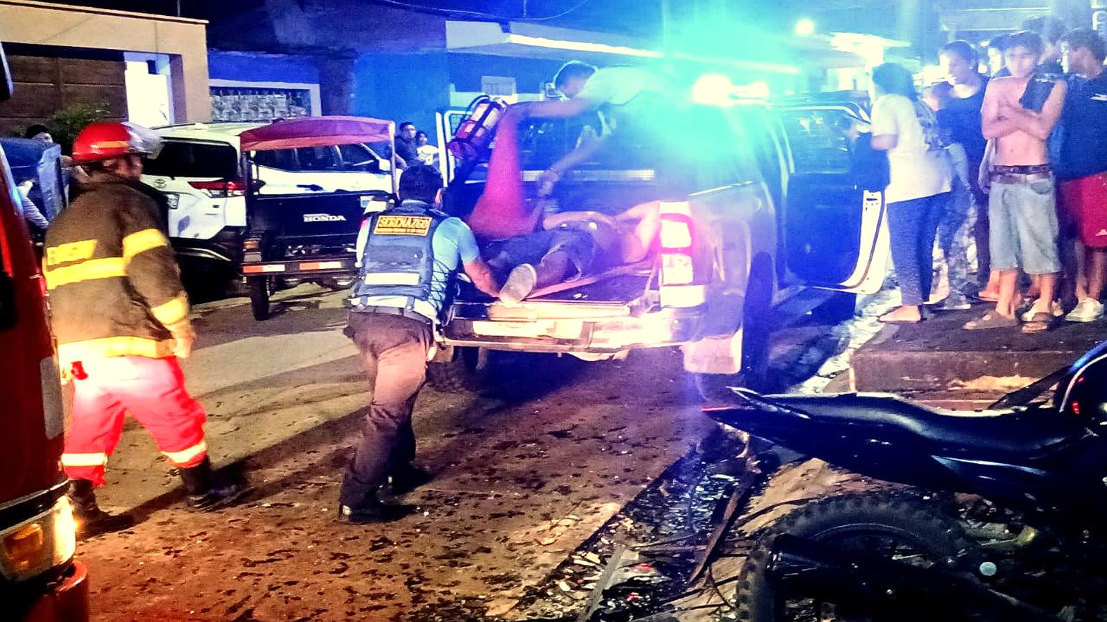 Explosión de balón de gas deja tres heridos en vivienda de Tarapoto