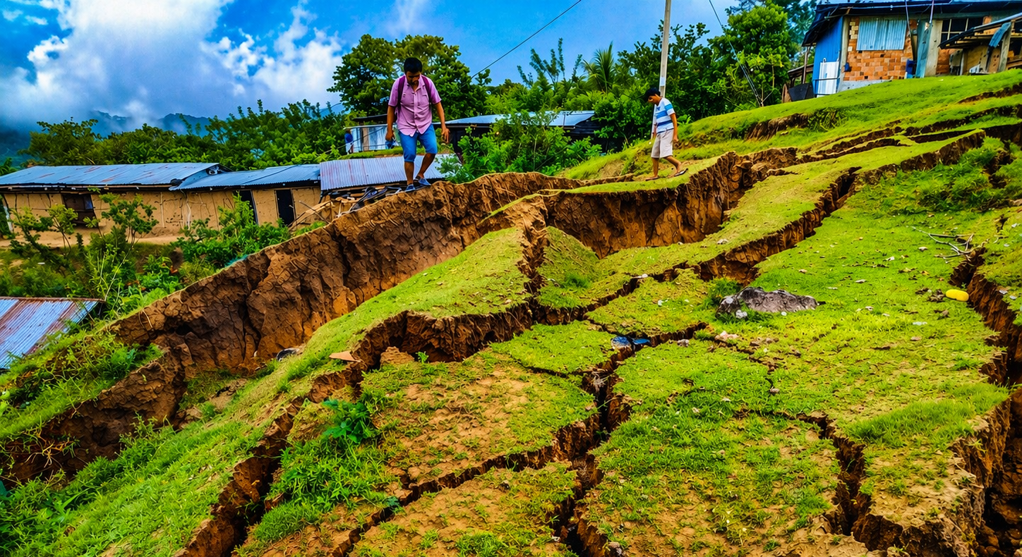 Peligro inminente por deslizamientos en la localidad Eladio Tapullima en San Martín