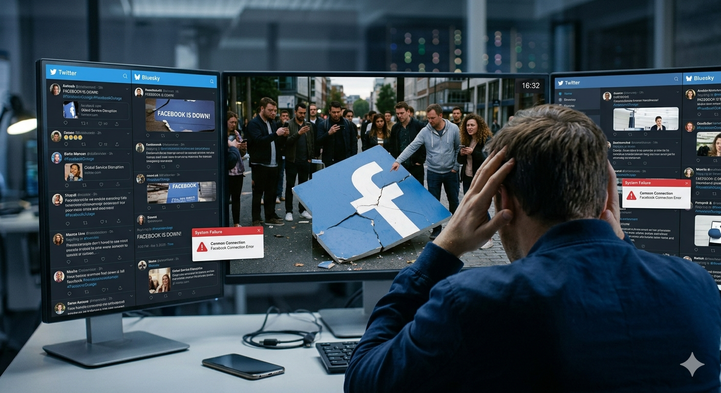 Falla global afectó a Facebook, Instagram, Messenger y Threads