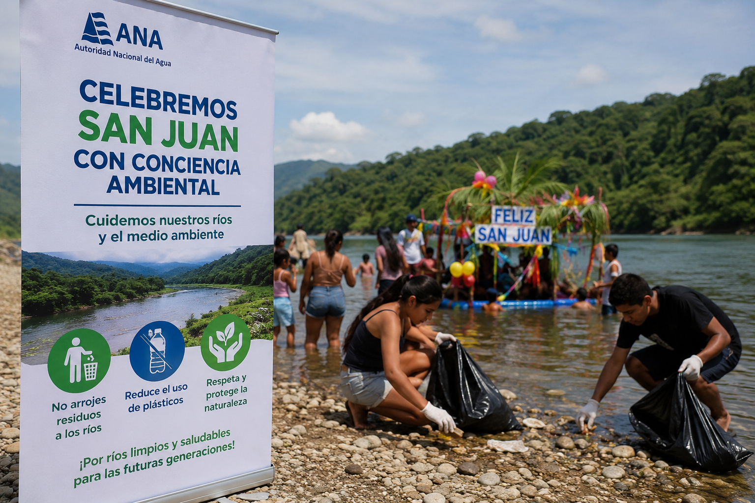 INVOCAN A CELEBRAR SAN JUAN SIN CONTAMINAR RÍOS NI AFECTAR EL MEDIO AMBIENTE 